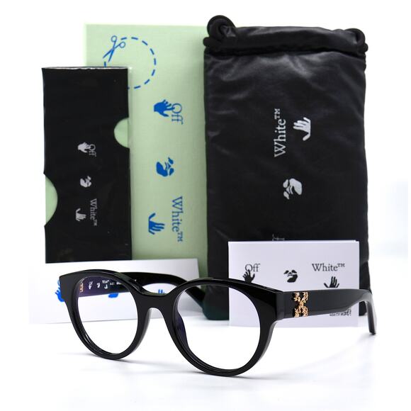 NEW! OFF-WHITE STYLE-2 OERJ002 BLACK AUTHENTIC EYEGLASSES FRAME - Picture 4 of 11